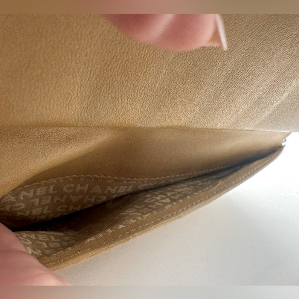 Chanel Long Wallet with Coin Pocket Precious Symbols Camel Leather Authentic y2k - Picture 12 of 16